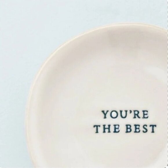 Hearth & Hand Magnolia You're the Best Ceramic Trinket Dish Cream/Blue - Target - Picture 3 of 5
